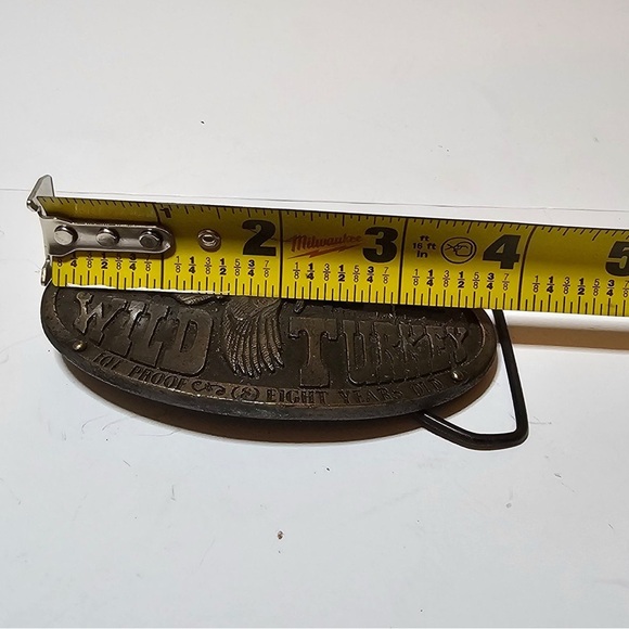 Vintage Austin Nichols Wild Turkey Oval Belt Buckle 1974 Bergamot Brass Works - Picture 7 of 8